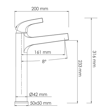 Смеситель для умывальника WasserKRAFT Sauer 7103H