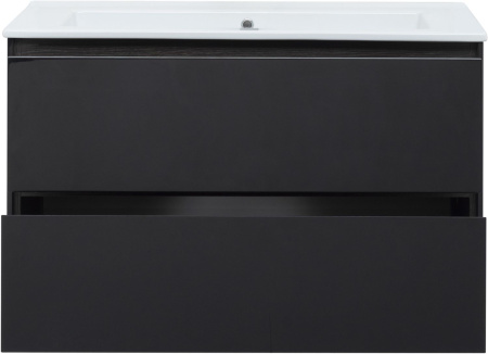Тумба под раковину Aquanet Милан 105 черный глянец