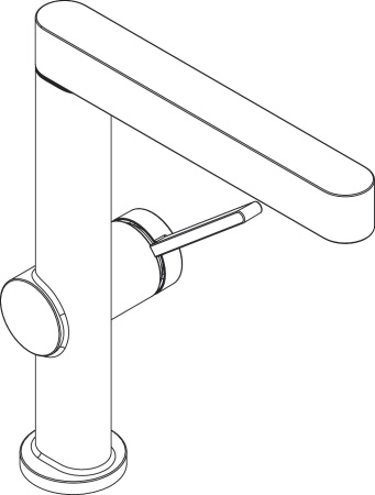 Hansgrohe Finoris Смеситель для раковины однорычажный 230 с вытяжным душем 2jet со сливным клапаном Push-Open белый матовый 76063700