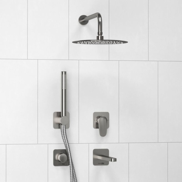 A1451.273.274.097.121.275.100.276 Встраиваемый комплект для ванны WasserKRAFT с верхней душевой насадкой, лейкой