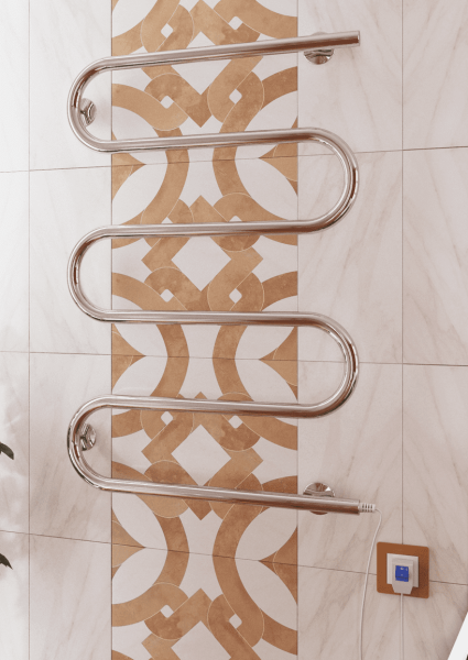 Полотенцесушитель электрический TERMINUS Электро 25 Ш-обр 600х800