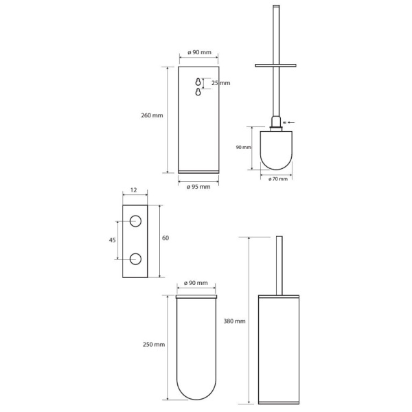Ершик для унитаза Bemeta Omega 102313066