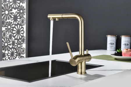 Смеситель для кухни SERPENTINE, бронза, Se213222-BR, Paulmark