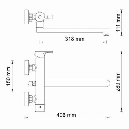 Смеситель для ванны WasserKRAFT Berkel 4802L