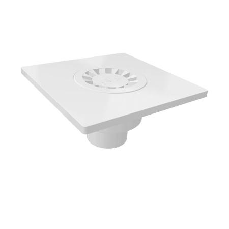 Трап сантехнический Nova Plastik 5030 пластмассовый 15*15, нижний, Ø50