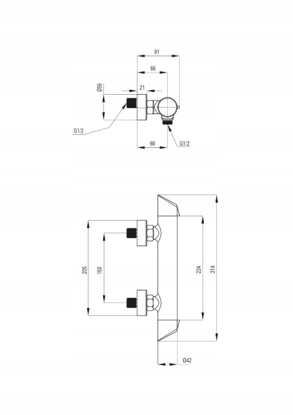 Смеситель для душа Deante Arnika Titanium BQA_D40M титан