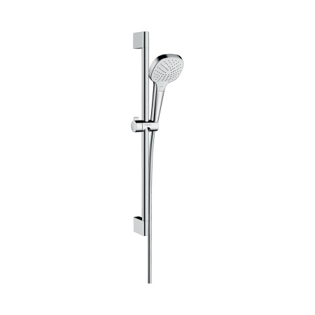 Hansgrohe Croma Select E Душевой набор Vario EcoSmart 9 л/мин со штангой 65 см хром-белый матовый 26583400