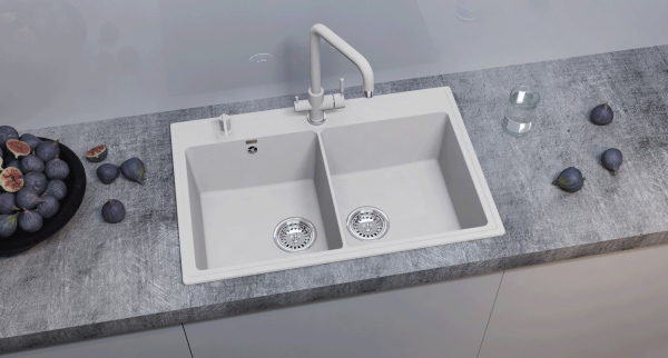 Кухонная мойка Ulgran Quartz Ruma 780-04, платина