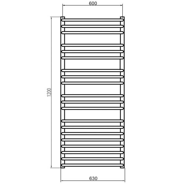 Полотенцесушитель ГРОТА FORTE 63/120