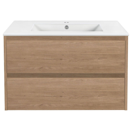 Тумба под раковину Vincea Gio 800 подвесная, 2 выкатных ящика soft-close, N.Oak