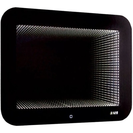 Зеркало Silver Mirrors Djet 915х685 ФР-00002151 со встроенным светильником, сенсорное, часы