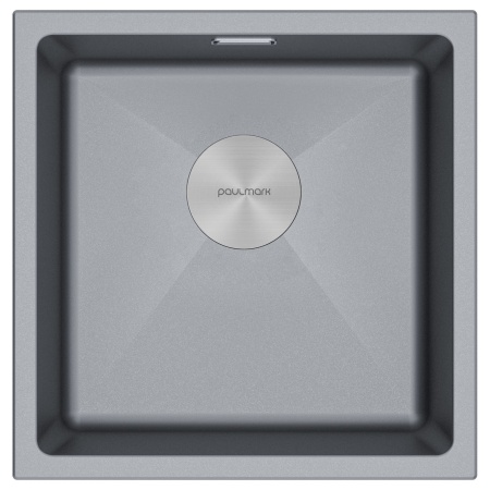 Мойка LUMI 45UNI, IT-GRANIT, LU45-GRM, серый металлик, 455х460, Paulmark