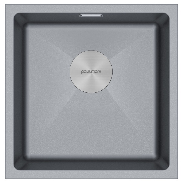 Мойка LUMI 45UNI, IT-GRANIT, LU45-GRM, серый металлик, 455х460, Paulmark