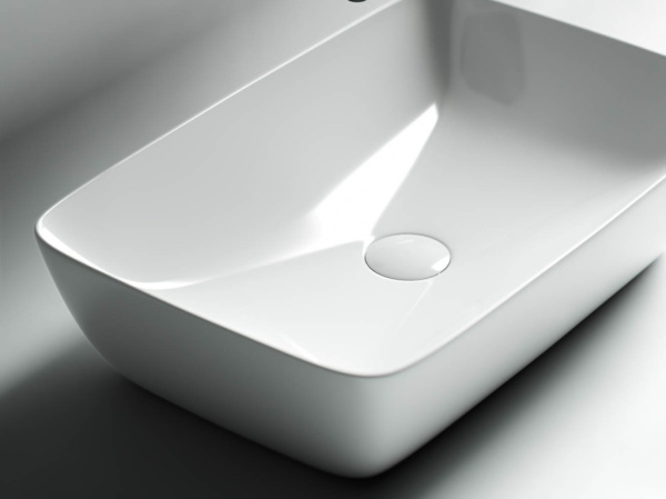 Умывальник Ceramicanova чаша FORM накладная прямоугольная 590x400x145мм