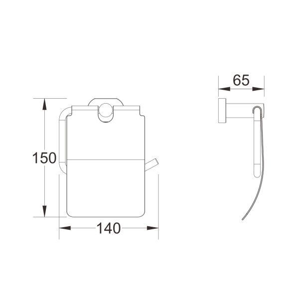 Держатель для туалетной бумаги Shevanik SG5105T, оружейная сталь