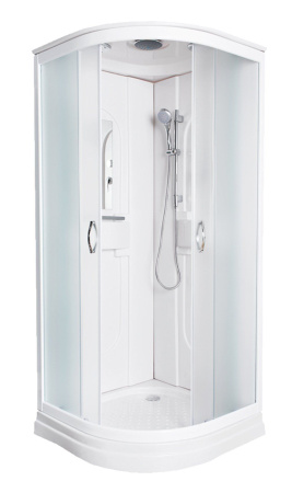 Душевая кабина Niagara Classic NG-116-15 90х90х215, низкий поддон 15 см, стенки акрил, стекло матовое, белый