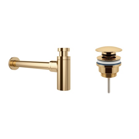 Комплект 3 в 1 Lavinia Boho Bathroom Sink 21520497: накладная фарфоровая раковина 60 см, металлический сифон, донный клапан