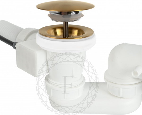 Сифон для ванны полуавтоматический FILARETE FL80 (золотой брашированный)