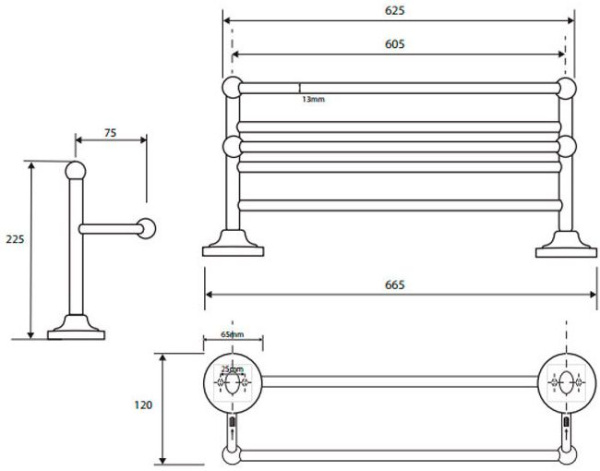 Полочка Bemeta Retro 144302092
