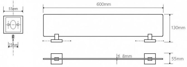 Полочка Bemeta Beta 132102042