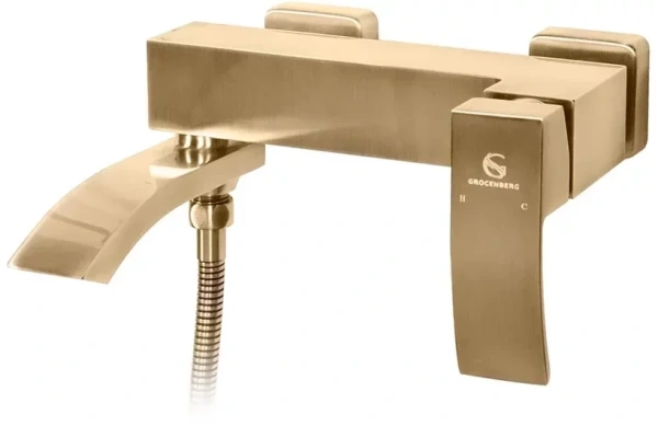 Смеситель для ванны с ручным душем Grocenberg GB8007 Бронза