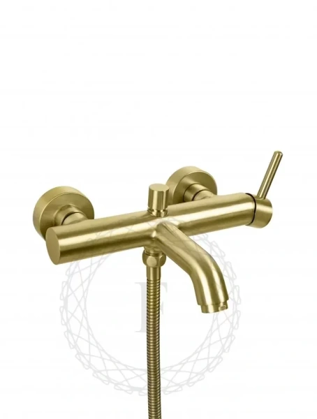 Смеситель для ванны с душем FILARETE Roun FL2120 (Золото матовый)