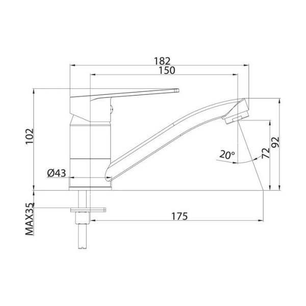 Смеситель для раковины Milardo Helic HELSBR0M01