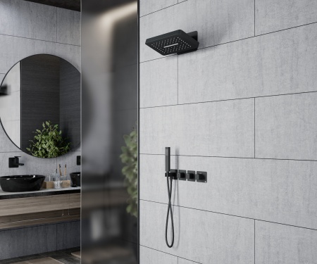 Встраиваемая душевая система с термостатом TIMO Petruma SX-5249/03SM, черный