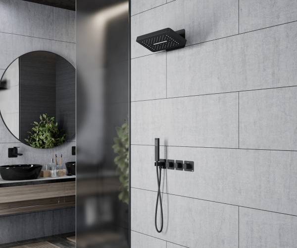 Встраиваемая душевая система с термостатом TIMO Petruma SX-5249/03SM, черный