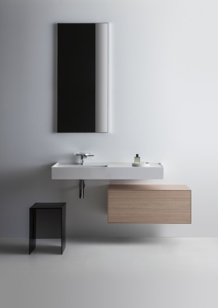 Подвесная раковина Kartell by laufen 120х46х12 см, столешница, правая полка, 3 отв. для смесит, SaphirKeramik 8.1333.2.000.108.1