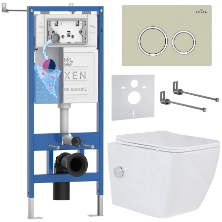 Комплект 6 в 1 RoxenBath StounFix Dual Fresh 966246  (состоит из: 710200, Santi 410260BG, 530135-01X)