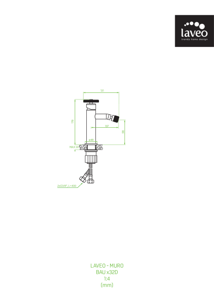 Смеситель для биде Laveo Muro BAU_932D графит
