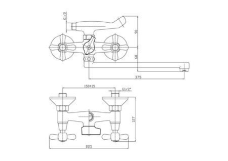 Смеситель для ванны Haiba HB2225
