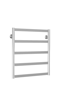 Полотенцесушитель водяной Stinox Maxima 500x600, нижнее подключение, хром, 1/2" ВР (внутренняя резьба), 5 перекладин