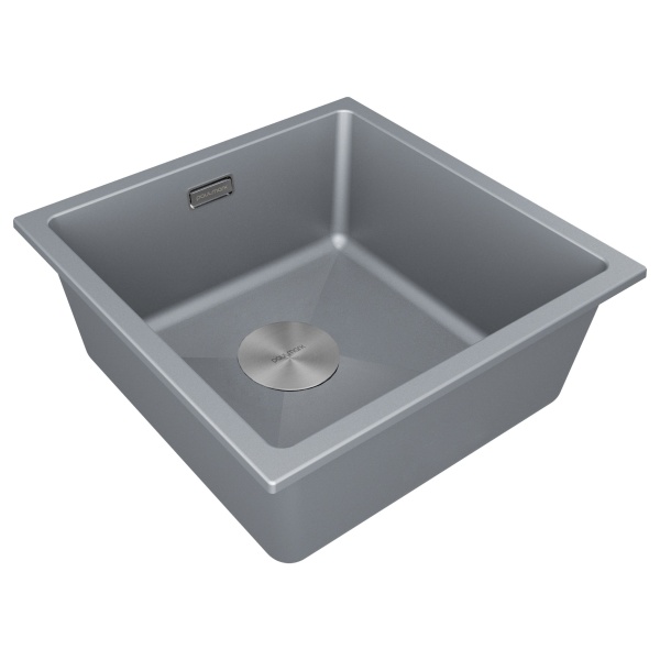 Мойка LUMI 45UNI, IT-GRANIT, LU45-GRM, серый металлик, 455х460, Paulmark