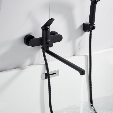 Смеситель для ванны Shevanik S4322H, черный