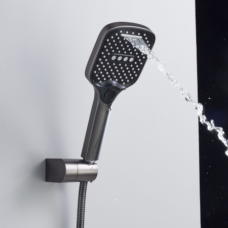 Душевая система встраиваемая Shevanik S4135T, оружейная сталь
