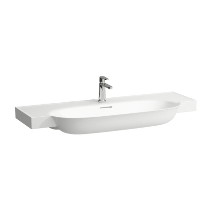 Подвесная раковина The New Classic 120х48х12 см, с отв. для смесителя, SaphirKeramik 8.1385.8.000.104.1