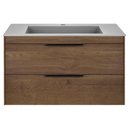 Тумба под раковину Vincea Chiara 2D 800 подвесная, 2 выкатных ящика soft-close, T.Oak