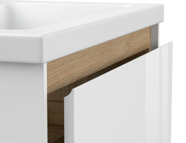 Тумба с умывальником подвесная Cersanit LOUNA 80 с COMO 80 белый, 64071 + S-UM-COM80/1-w