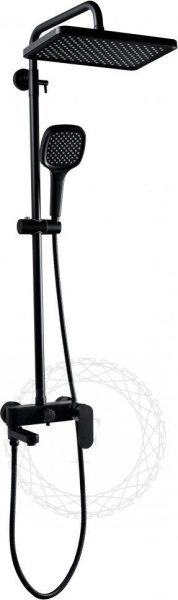 Душевая система FILARETE Retta FL2030 (Черный матовый)