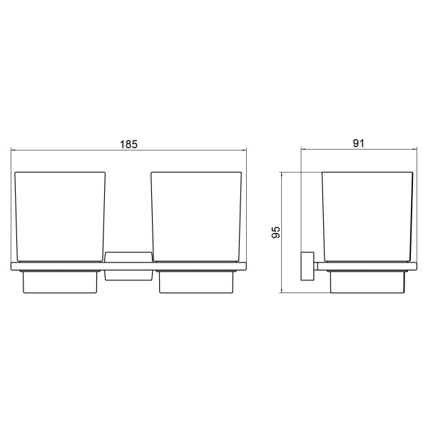 Стакан для ванной комнаты двойной Timo Selene 43034/17, матовое золото