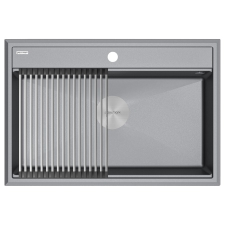 Мойка STEPIA 80, IT-GRANIT, PM117551-GRM , серый металлик, 750х510, Paulmark