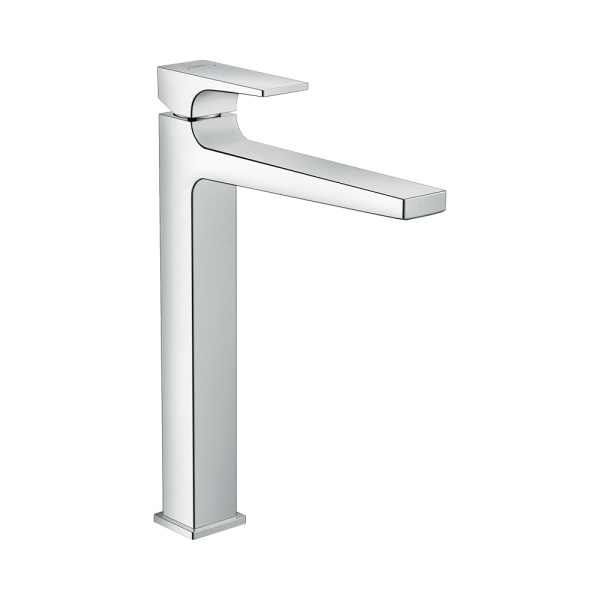 Hansgrohe Metropol Смеситель для раковины 260 однорычажный с рычаговой рукояткой со сливным клапаном Push-Open для раковины в форме чаши белый матовый 32512700