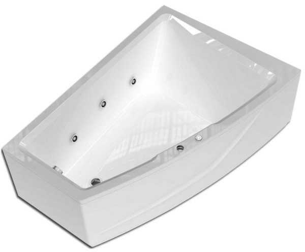 Акриловая ванна Aquatek Оракул 180x125 ORK180-0000014 правая, с гидромассажем,  фронтальный экран