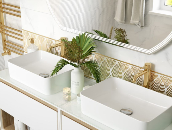 Зеркало Cersanit LED 090 design 100x60 с подсветкой с антизапотеванием овальное Ecom, KN-LU-LED090*100-d-Os