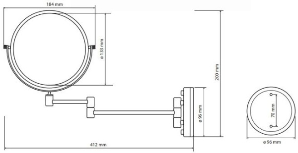 Косметическое зеркало Bemeta Retro 106101697