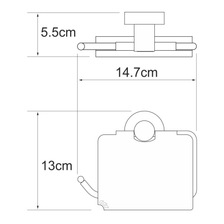 Держатель туалетной бумаги WasserKRAFT Isen K-4025