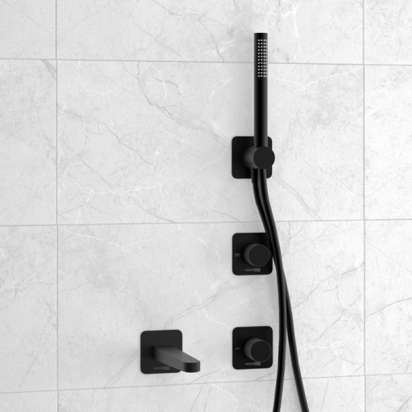 Встраиваемый комплект для ванны WasserKRAFT с лейкой и изливом A5251.299.301.302.242.217