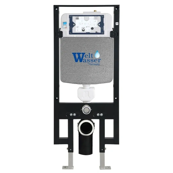 Унитаз с инсталляцией WeltWasser AMBERG 497 + MERZBACH 004 GL-WT + AMBERG RD-CR